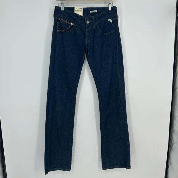 REPLY Bootcut Womens Swenfani Jeans Size 28 Long Inseam Low Rise Y2K Western - Picture 2 of 12